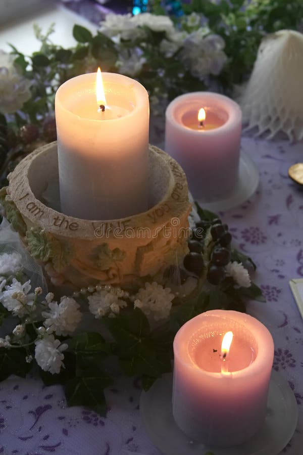 Wedding Candles stock image. Image of wedding, flame, candles 129893