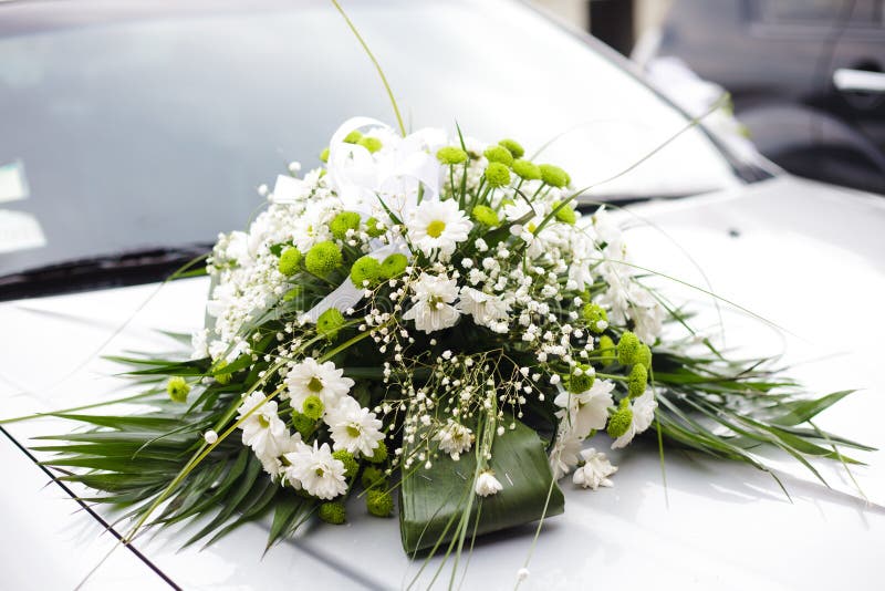 Wedding car decoration stock image. Image of marriage - 23364587