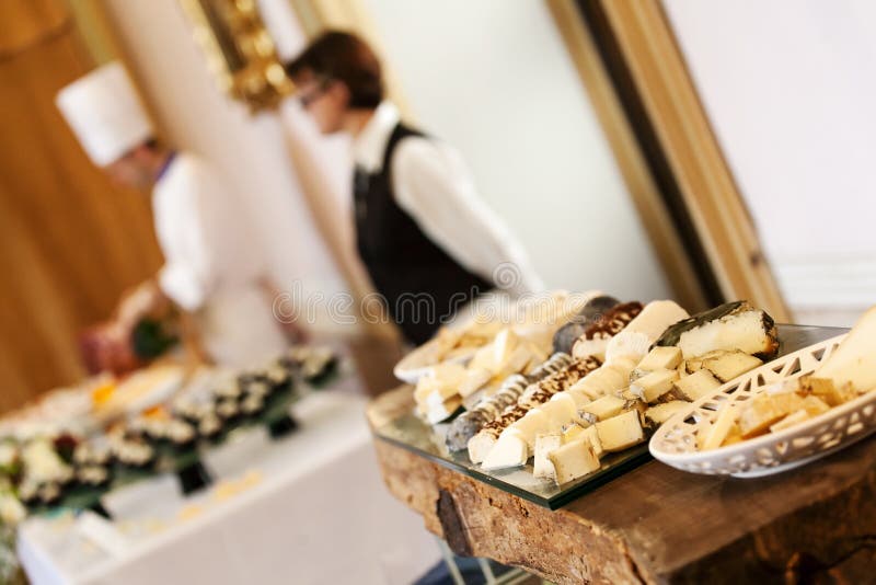 Food at a wedding or catering event. Food at a wedding or catering event
