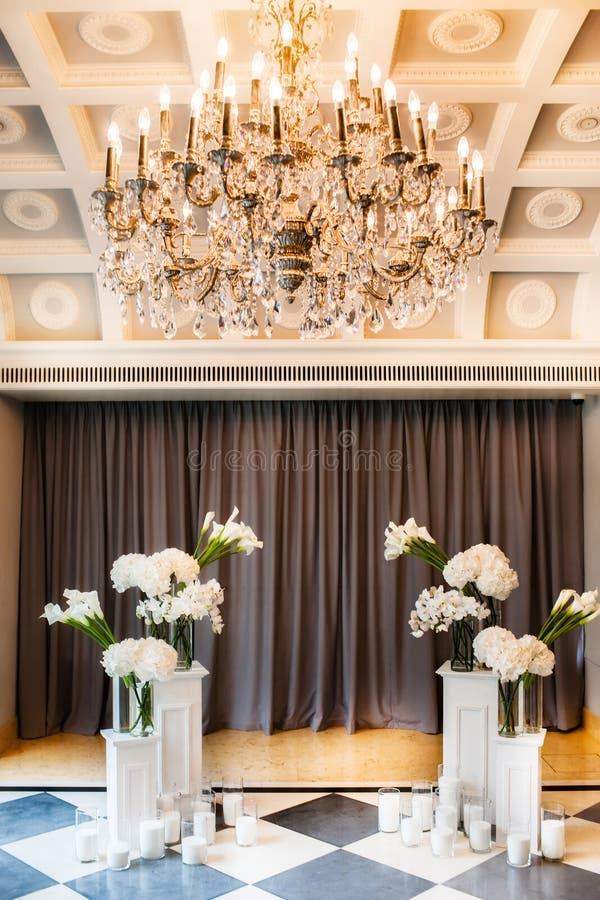 Wedding Ceremony Set Up Inside. Stock Photo Image of love, inside