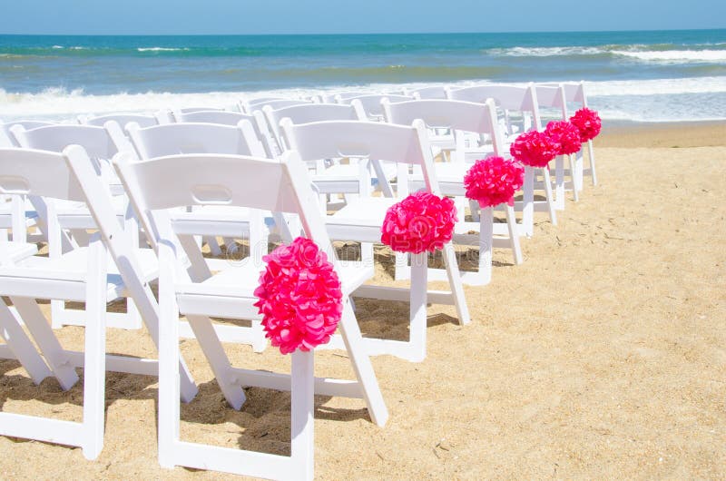Wedding Chairs on the Beach Stock Image Image of celebration, marriage 27593783