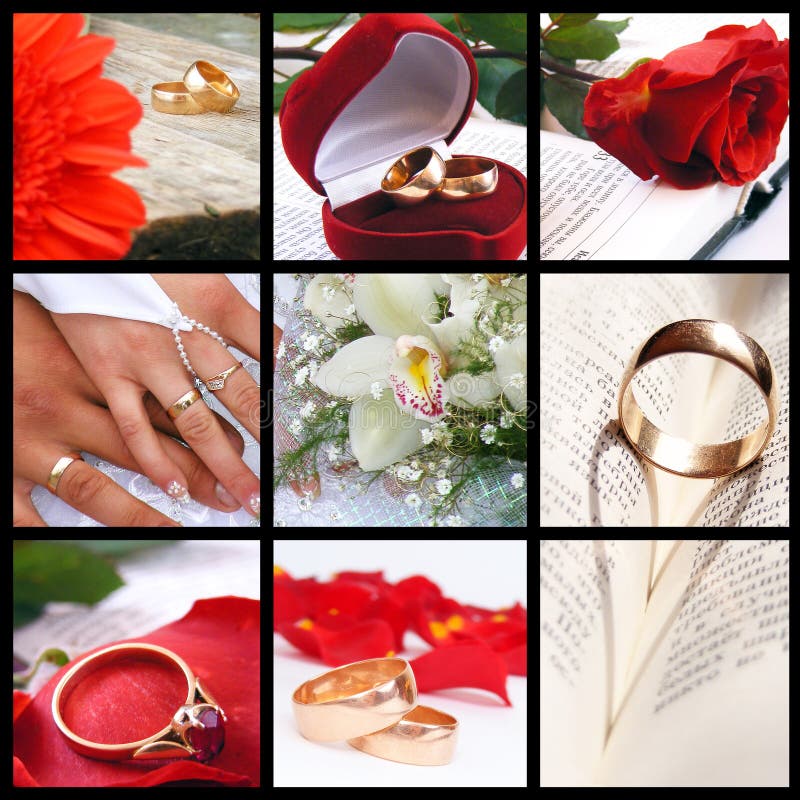 4+ Wedding rings collage Free Stock Photos StockFreeImages