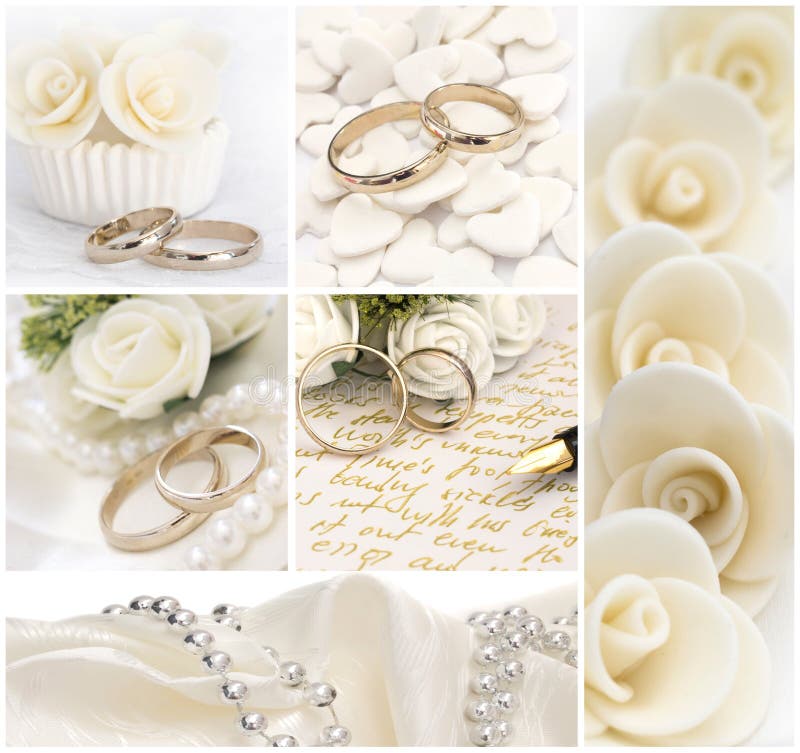 Wedding collage stock image