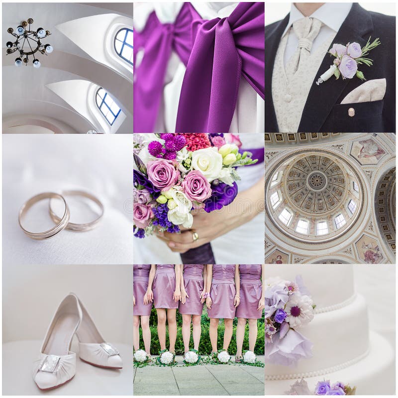 Wedding collage stock image