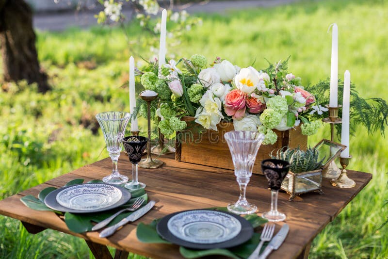 Wedding decor. Table for the newlyweds