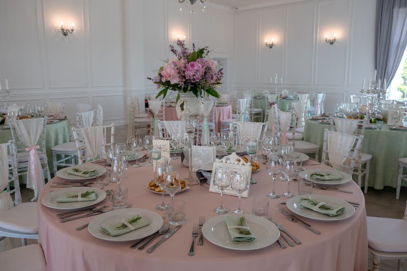 Wedding Decor Table Setting And Flowers Stock Image - Image of ... Wedding Decor Table Setting And Flowers Stock Image - Image of ...