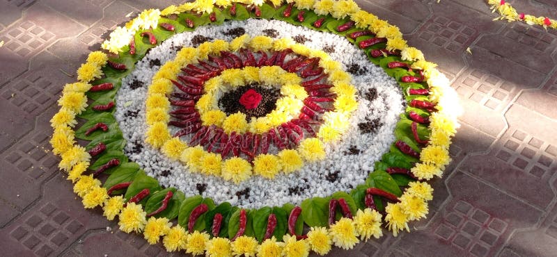 Wedding Decoration on the Floor Stock Photo - Image of pattern, food