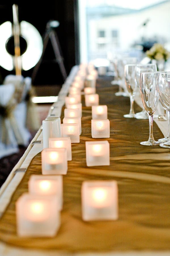 Wedding Dinner Venue and Reception Table Decoration Stock Image Image