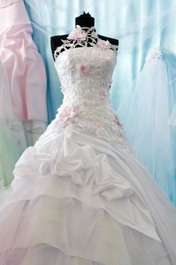 Wedding dress perpared for the bride