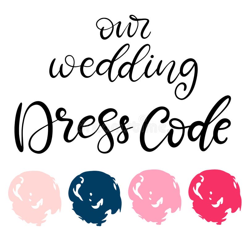 Wedding Dress Code Color Palette Stock Vector - Illustration of paint ...