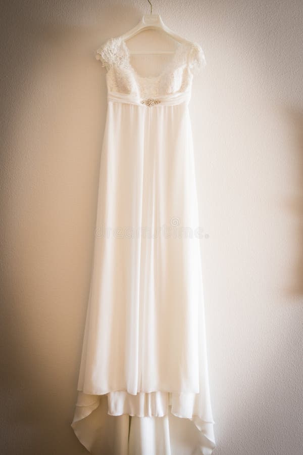 A Wedding Dress on Wedding Day Stock Image Image of fabric, luxury