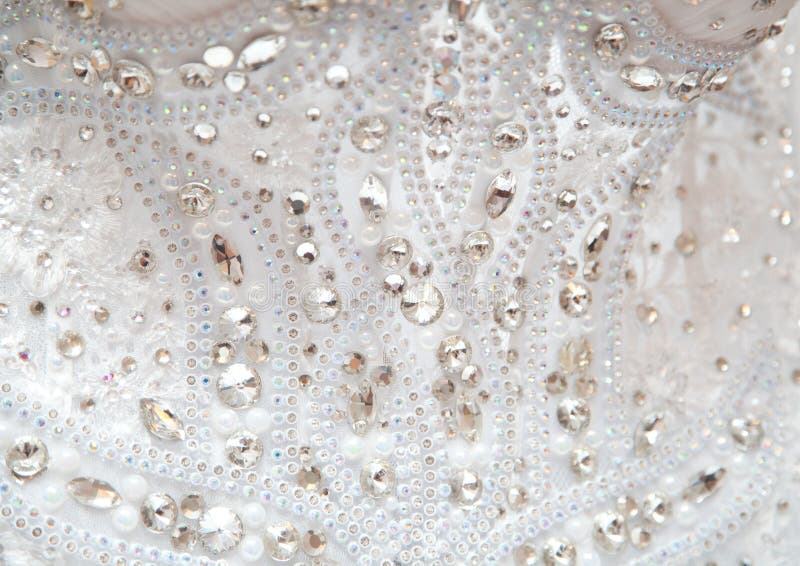 Wedding dress with jewels close-up royalty free stock photography Wedding dress with jewels close-up royalty free stock photography