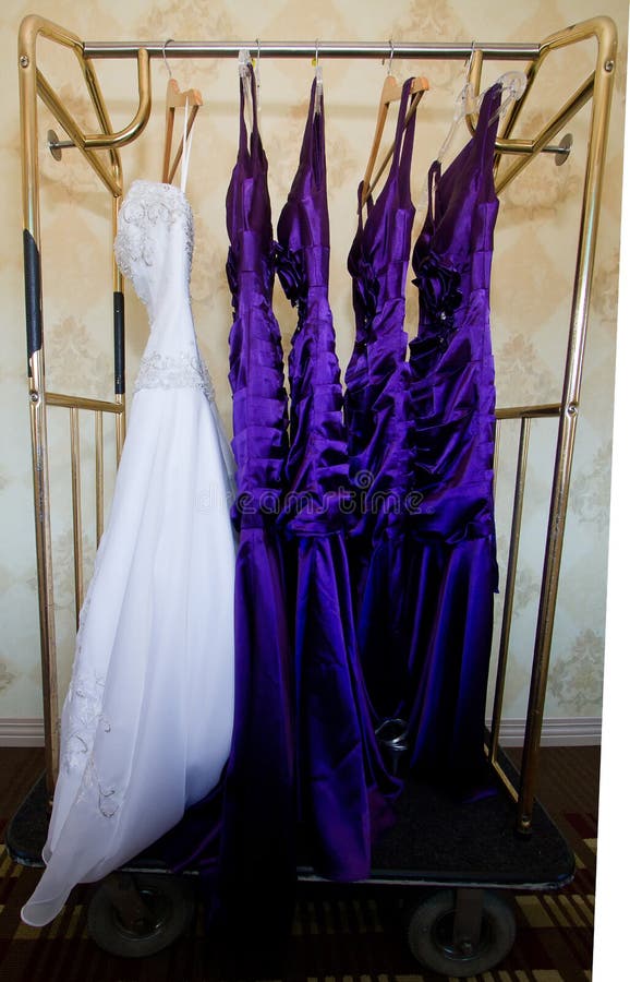 Black And Purple Bridesmaid Dresses