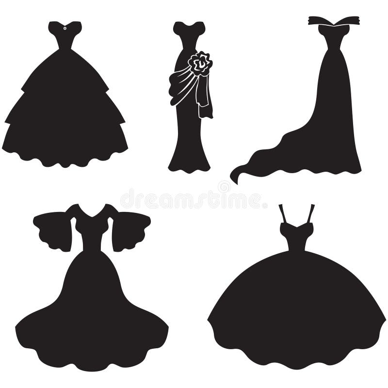 Wedding dress set stock vector. Illustration of ornate - 33157959