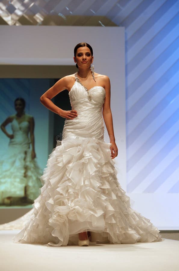 Wedding Dresses Fashion Show Editorial Stock Photo - Image of beautiful ...