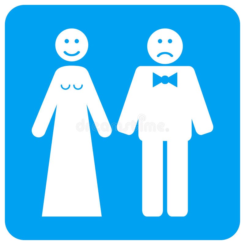 Wedding Emotions Rounded Square Raster Icon royalty free illustration