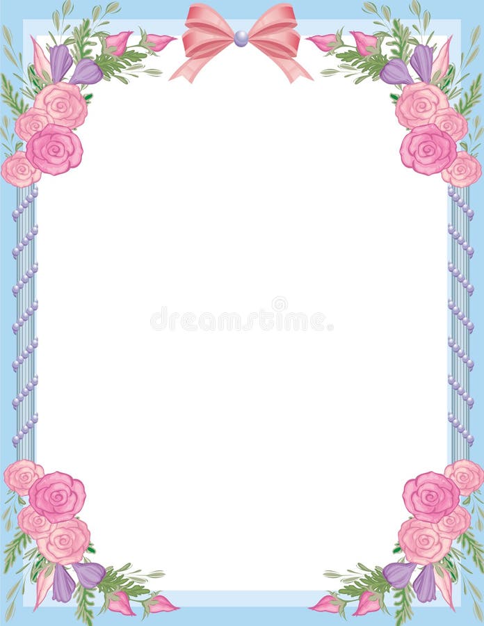 Wedding Engagement Border royalty free illustration
