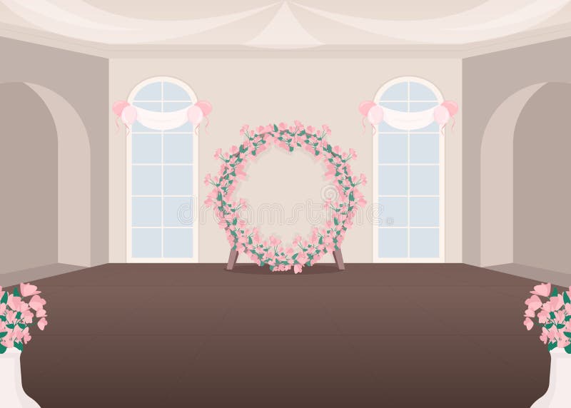 Wedding Event Hall Flat Color Vector Illustration Stock Vector - Illustration of arrangement, party: 198440051 Wedding Event Hall Flat Color Vector Illustration Stock Vector - Illustration of arrangement, party: 198440051