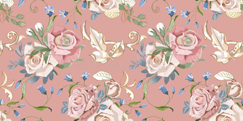 Peach Cream Blush Floral Number - Cifra 1 Con Composizione Bouquet