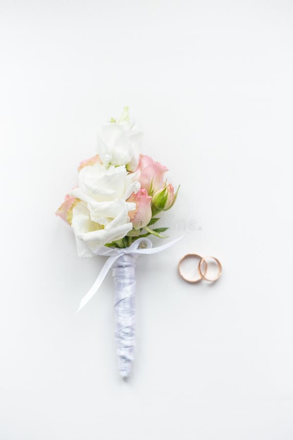 Wedding Flower Bouquet with Rings Stock Image Image of love, marriage