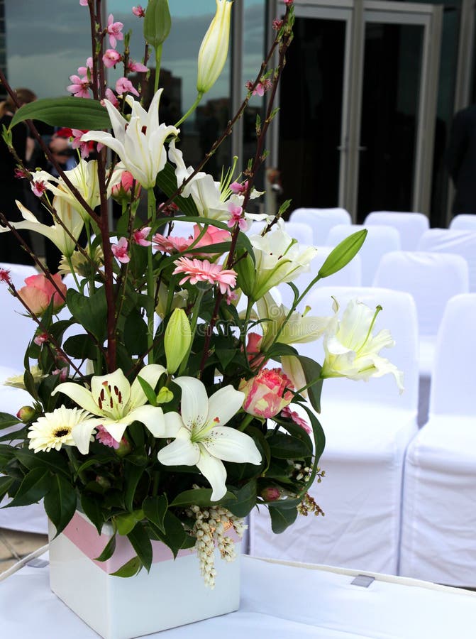 Wedding Chairs and Flowers stock image. Image of marriage 16897435