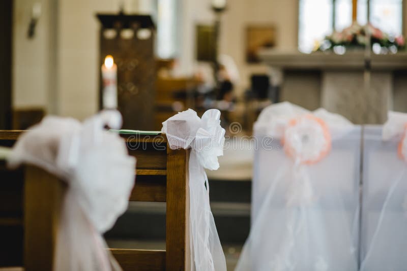 Wedding Church Ceremony Decoration Flowers Stock Photo Image of