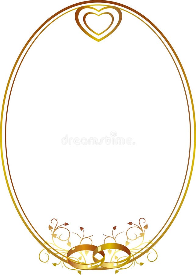 Wedding frame with heart