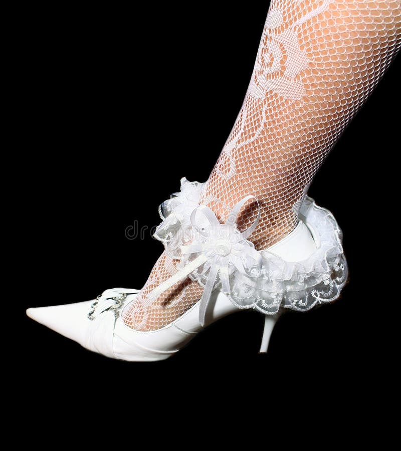 Wedding garter on leg stock photo. Image of nylon, preparation 11207090