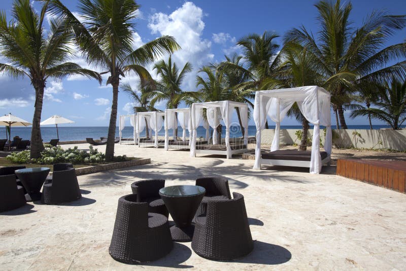 Wedding Gazebo on the Beach Stock Photo - Image of caribbean, wedding