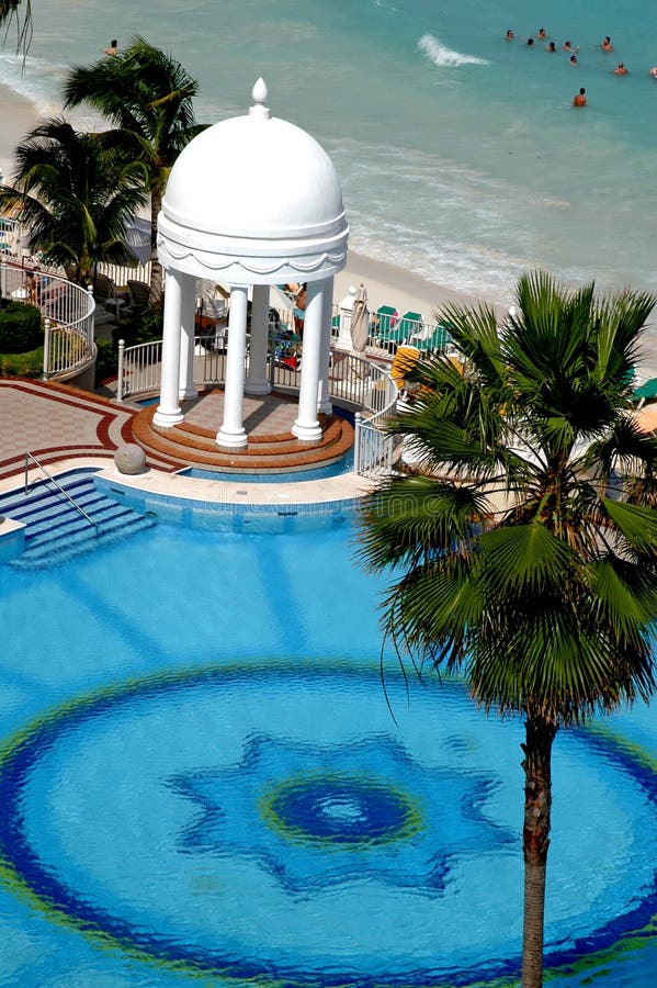 Wedding gazebo , swimming pool and ocean