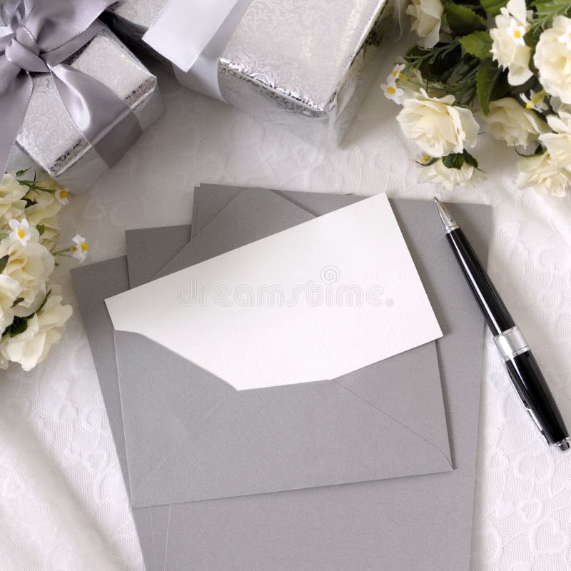 Wedding gifts with invitation or thank you card