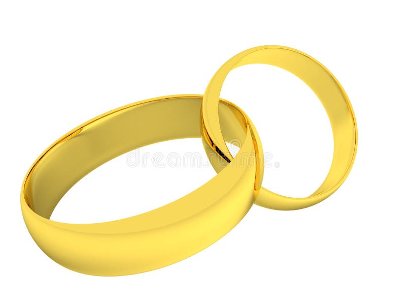 Gold And Silver Wedding Bands Stock Illustration Illustration of
