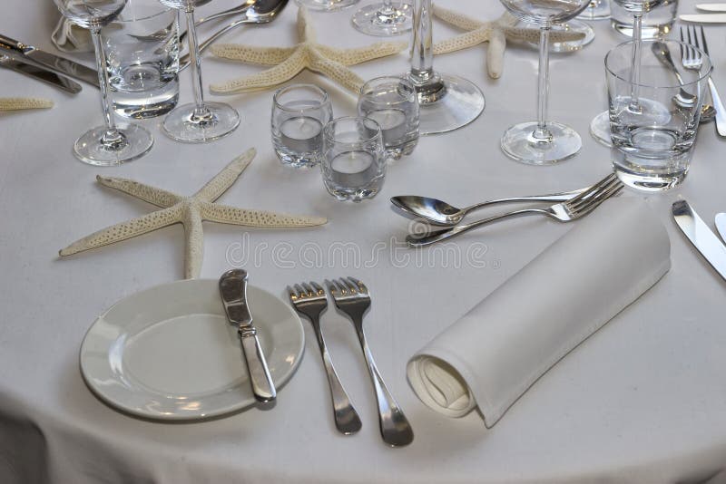 Wedding Guest Table Decorations 2 Stock Image - Image of knife, cute