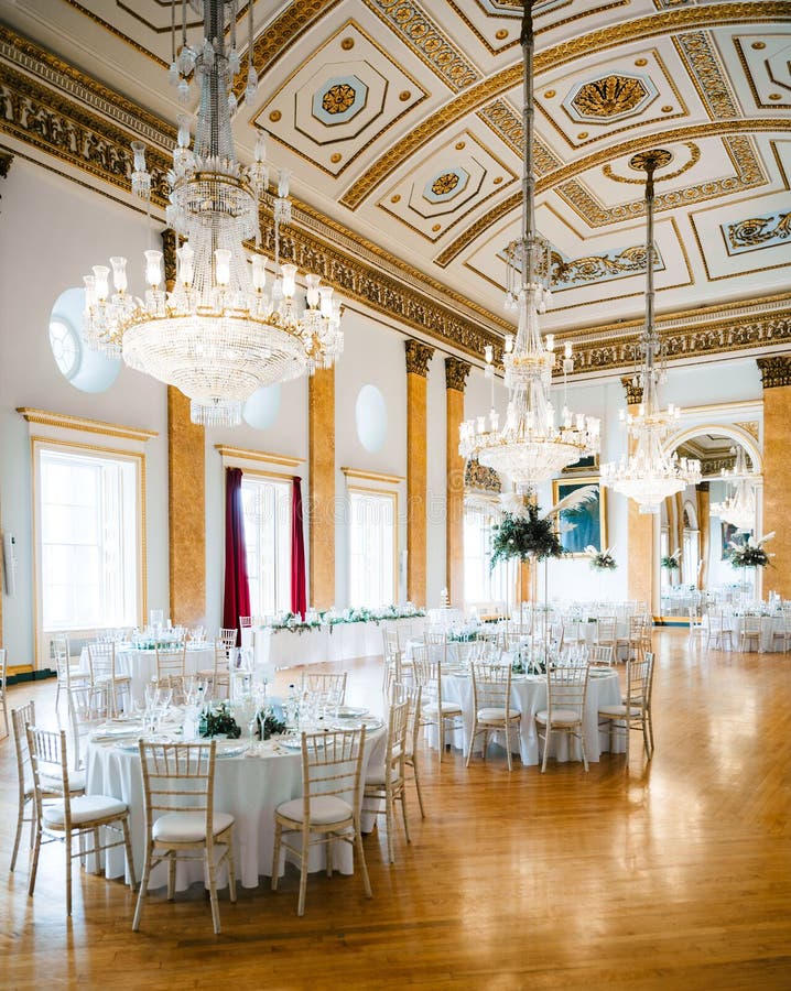 Wedding Hall with Decorations Stock Image Image of decoration, design