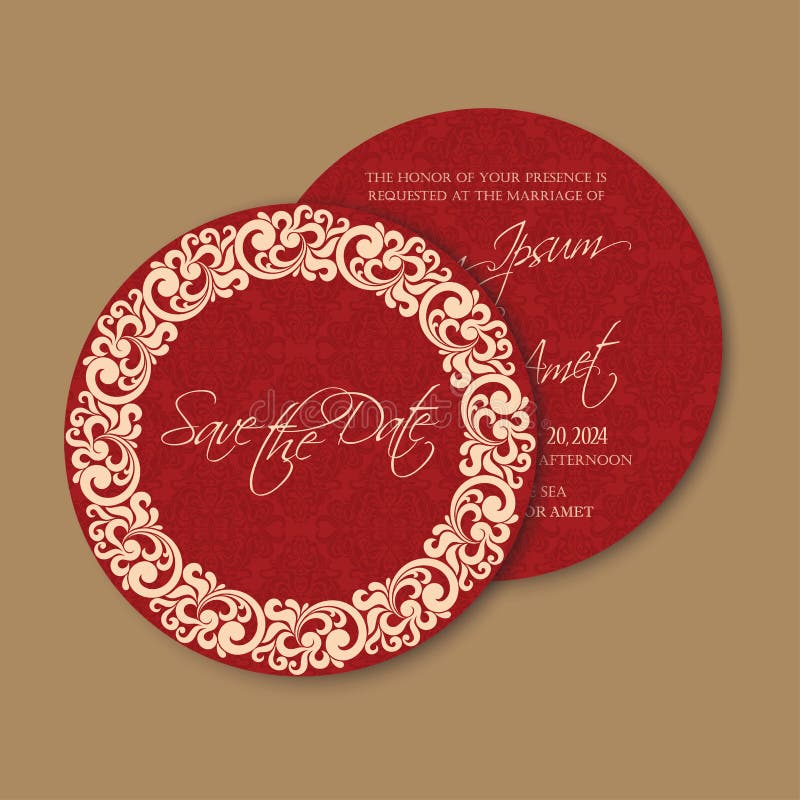 Wedding Invitation or Announcement Card Stock Vector Illustration of