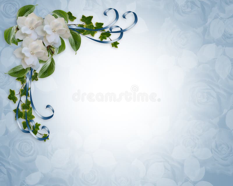 Wedding Invitation border Gardenias stock illustration Wedding Invitation border Gardenias stock illustration
