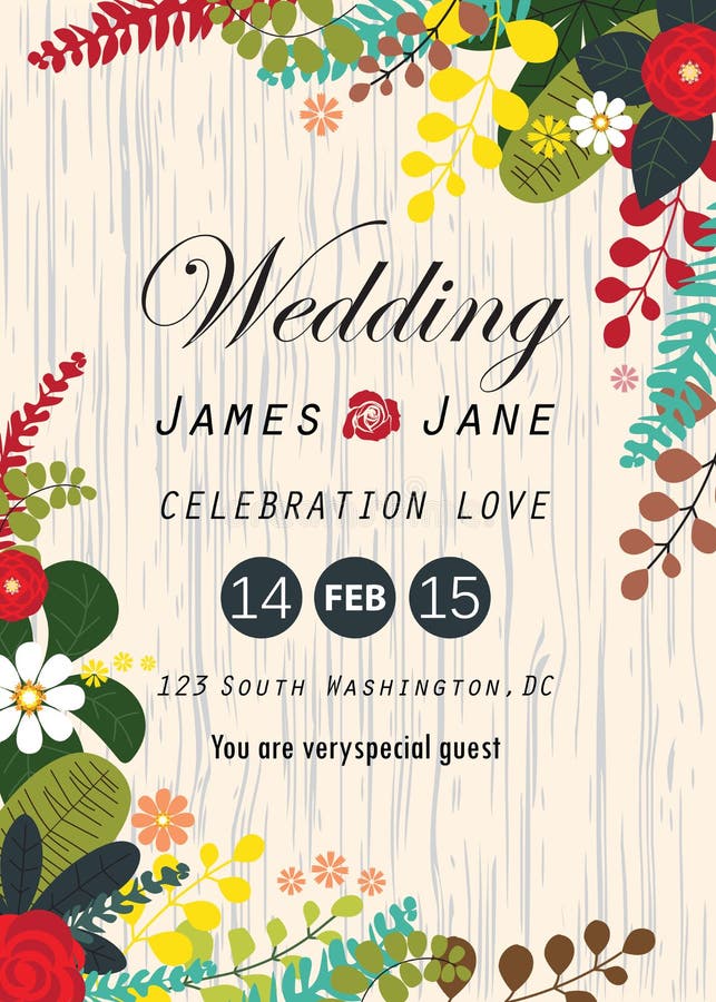 Wedding invitation card, arrangements background