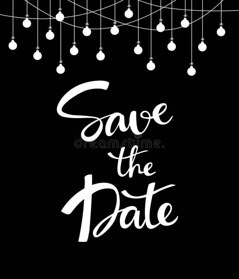 Details 300 save the date black background