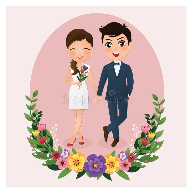 Wedding Invitation Card the Bride and Groom Cute Couple Cartoon Vector Illustration for Event Celebration Stock Illustration - Illustration of engagement, congratulation: 173315806 Wedding Invitation Card the Bride and Groom Cute Couple Cartoon Vector Illustration for Event Celebration Stock Illustration - Illustration of engagement, congratulation: 173315806