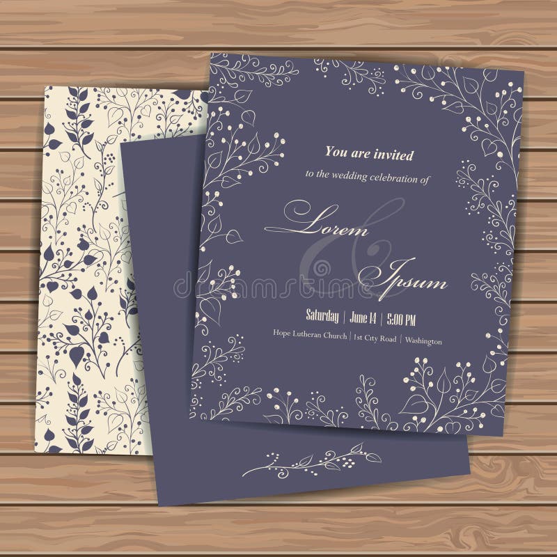 Wedding invitation card