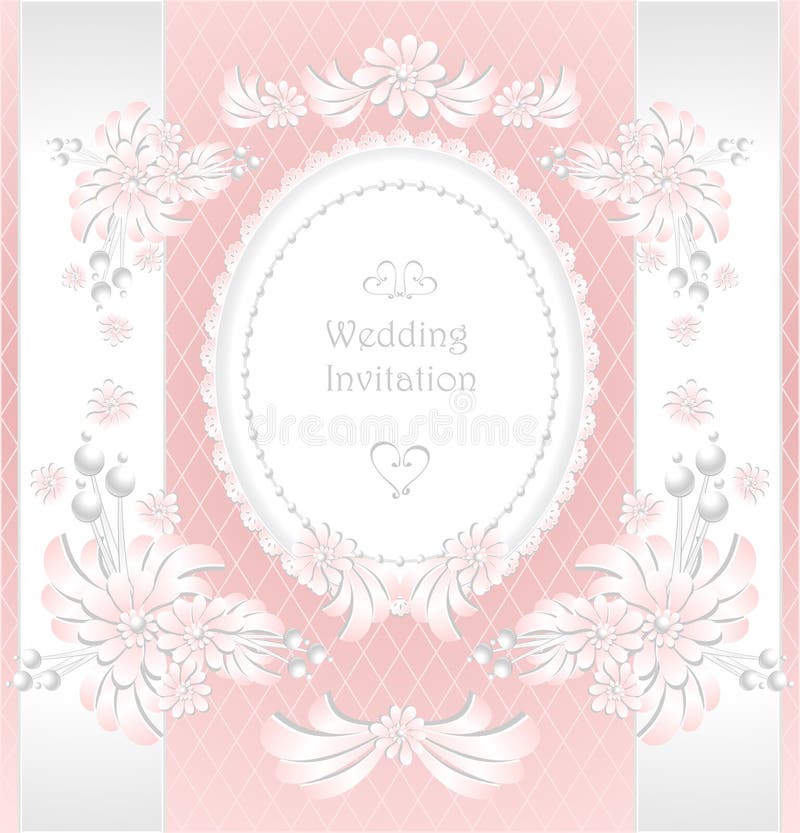 Wedding invitation or congratulation with pearls f stock illustration Wedding invitation or congratulation with pearls f stock illustration