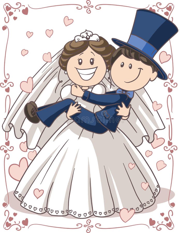 Wedding Invitation Couple stock vector. Illustration of carry - 31939393