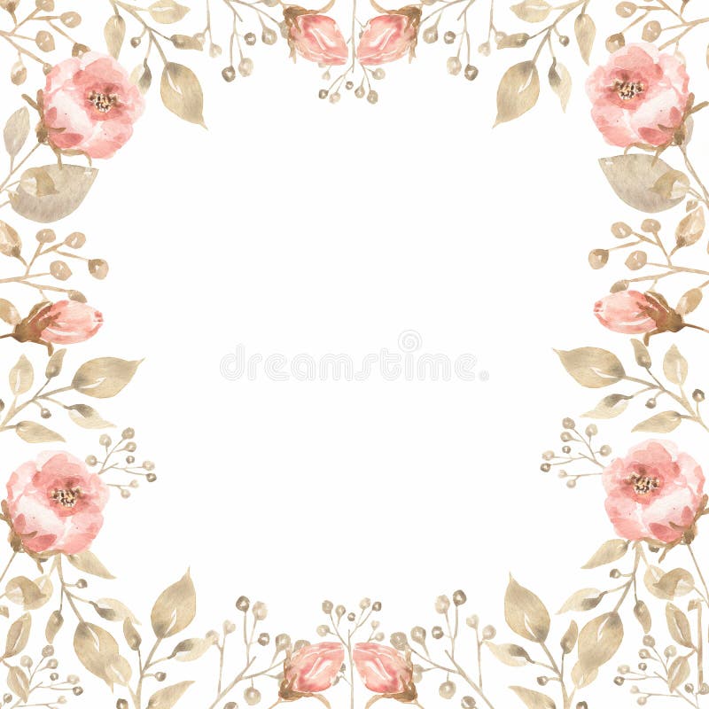 Wedding Invitation, floral invite card Design: Peach pink garden Rose and peony, light green leaves. Hand drawn delicate frame vector illustration Wedding Invitation, floral invite card Design: Peach pink garden Rose and peony, light green leaves. Hand drawn delicate frame vector illustration