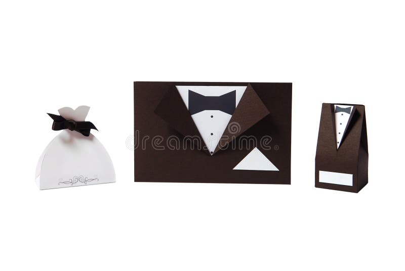 Wedding Invitation and Gift Box Stock Image Image of isolated, blank