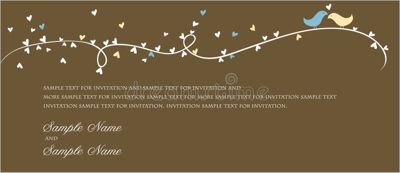 Wedding Invitation Panels royalty free illustration
