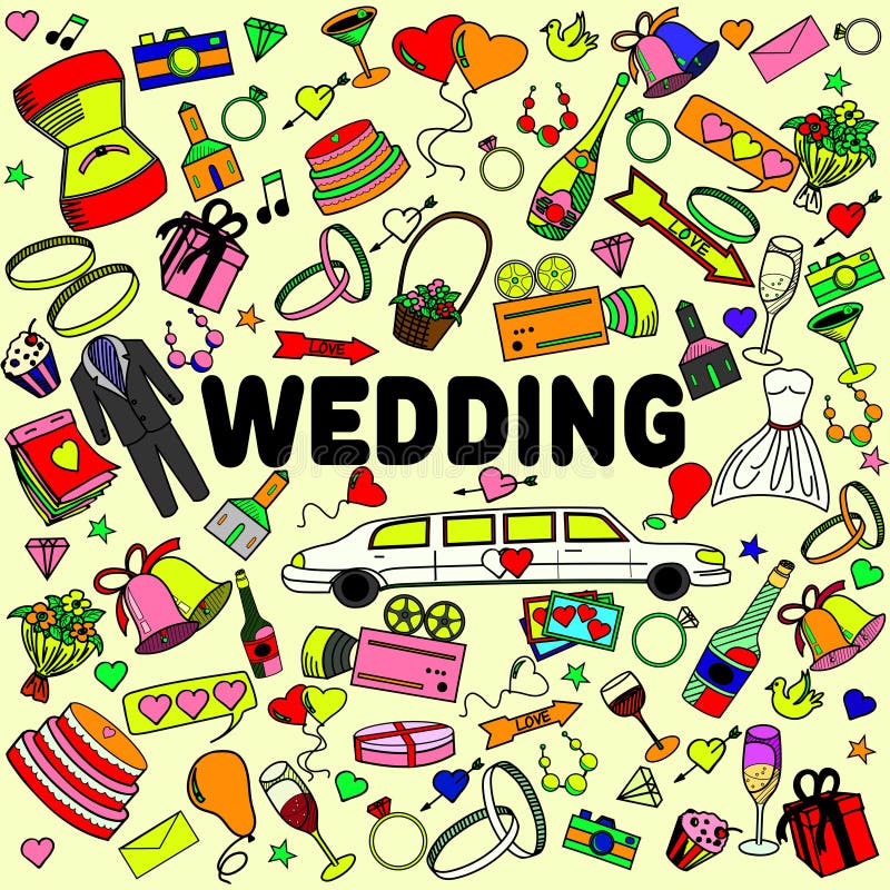 Download Wedding Line Art Design Vector Illustration Stock Vector ...