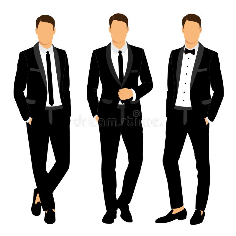 Wedding Men`s Suit and Tuxedo. Stock Vector - Illustration of color ...