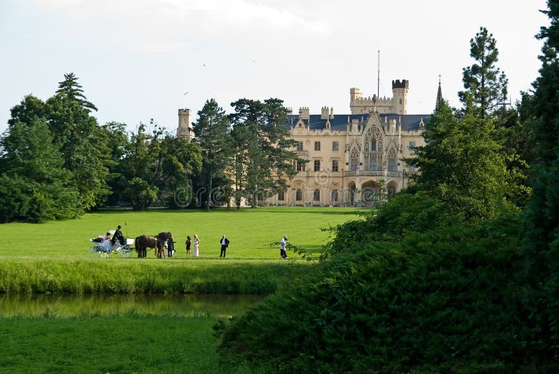 Wedding near castle