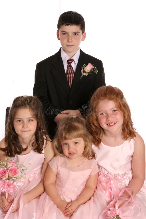 Wedding party kids far stock images Wedding party kids far stock images