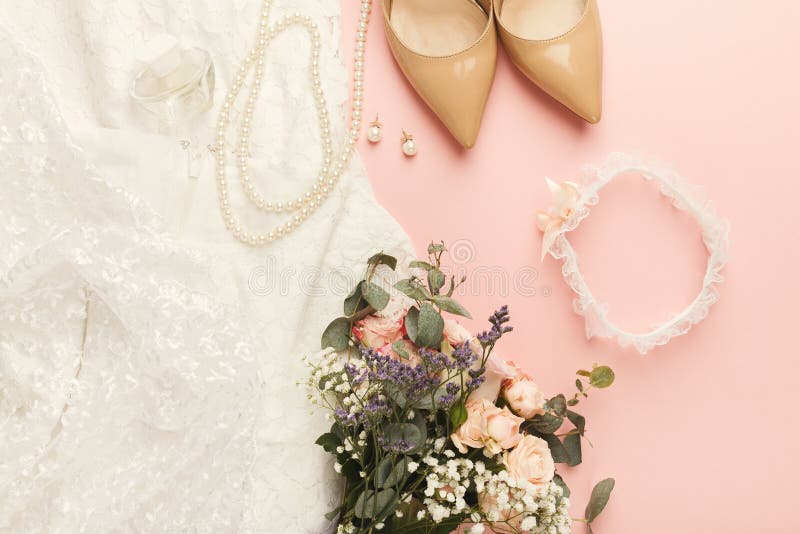 Wedding preparation top view royalty free stock image Wedding preparation top view royalty free stock image
